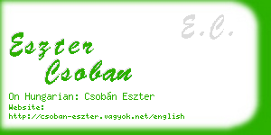 eszter csoban business card