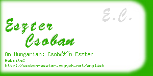 eszter csoban business card